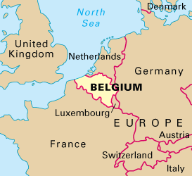 belgium map Europe